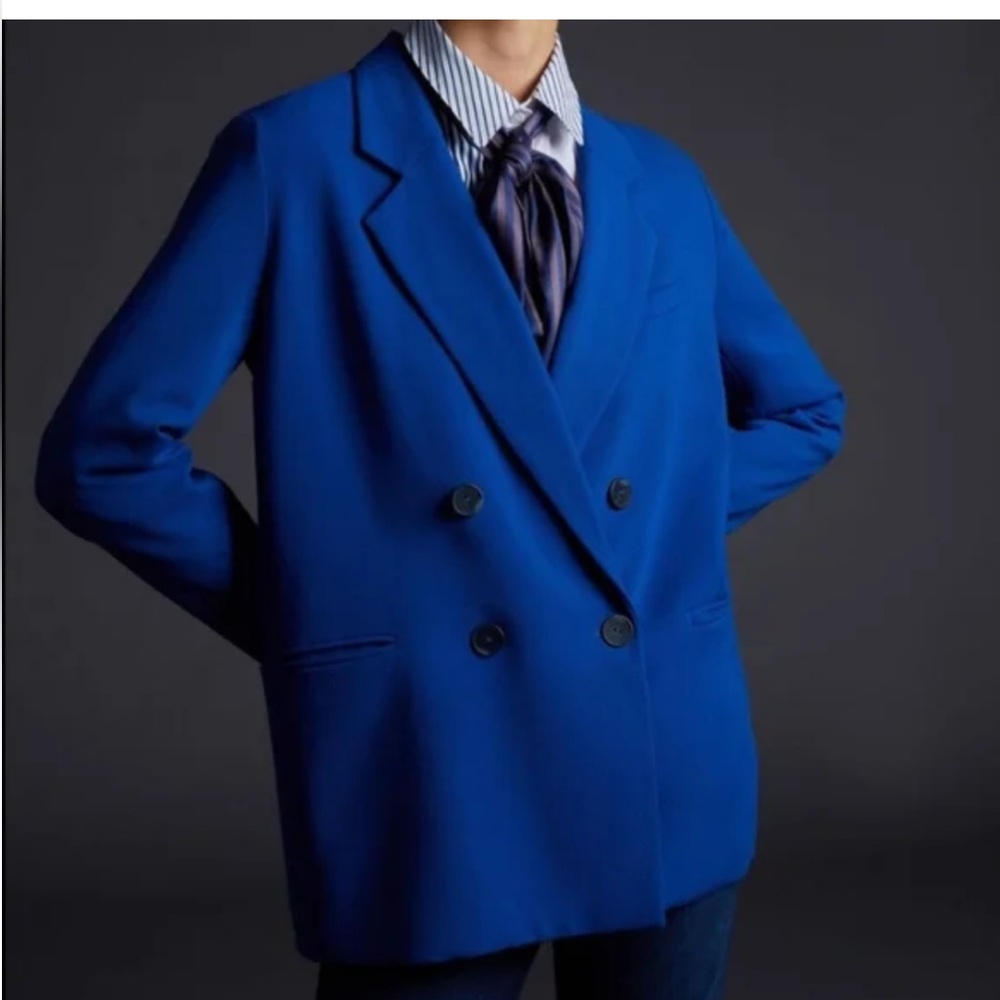 Anthropologie Maeve Double-Breasted Blazer